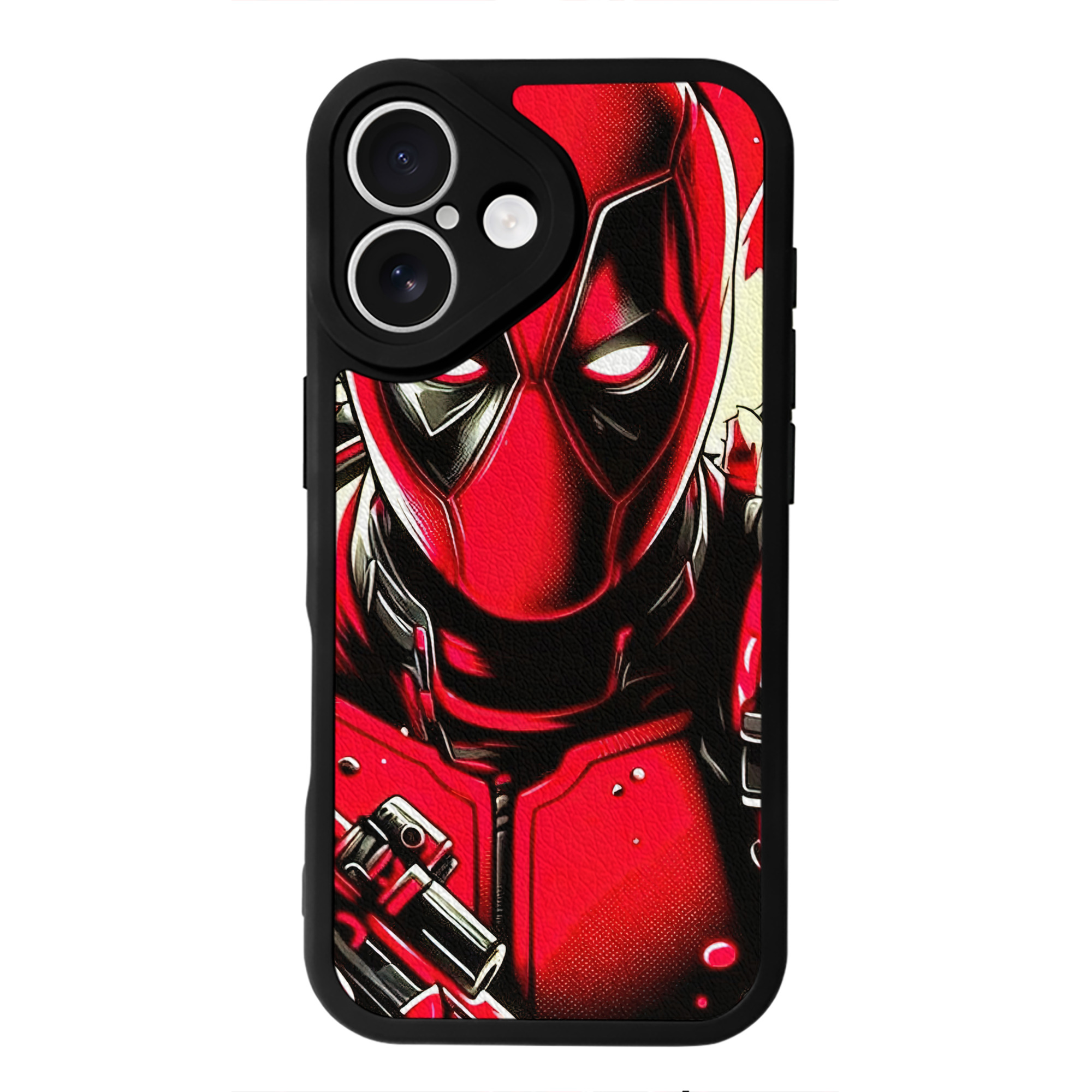 （画像用） Deadpool デッドプール 【iPhone 16シリーズ対応】シリコンスマホケース（レザー調） 材質：シリコン